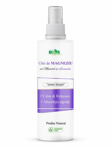 Ulei de Magneziu cu Musetel si Lavanda Somn Linistit, 200 ml Bios Mineral Plant