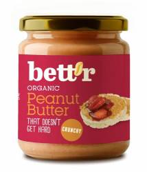 Unt de arahide crunchy, eco bio, 250g - Bettr