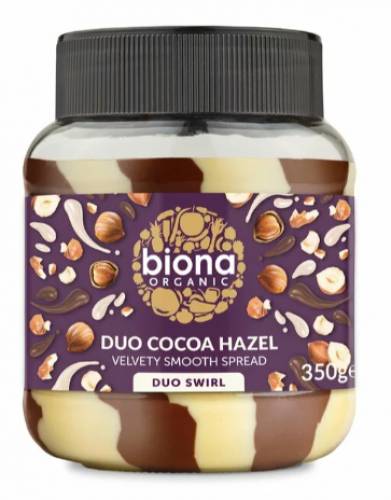 CREMA DE CIOCOLATA CU ALUNE DUO SWIRL BIO 350g, BIONA