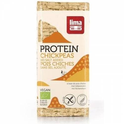 Rondele proteice din naut expandat fara sare, fara gluten eco-bio 100g, Lima