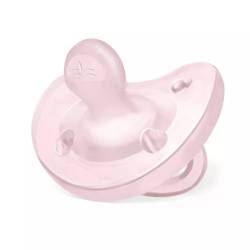 Suzeta anatomica din silicon PhysioSoft 0-6 luni Roz, 1 bucata, Chicco
