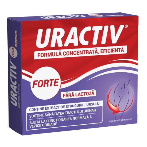 Uractiv Forte fara lactoza, 10 capsule, Uractiv