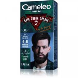 Vopsea de par pentru barbati Cameleo 4.0 Medium Brown, 60ml, Delia Cosmetics