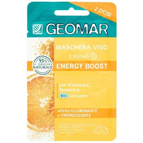 Masca de fata bio cu vitamina C Energy Boost, 15ml, Geomar
