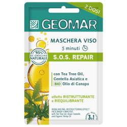 Masca de fata bio SOS Repair, 15ml, Geomar