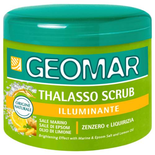 Scrub iluminator cu pudra de lamaie, 600g, Geomar