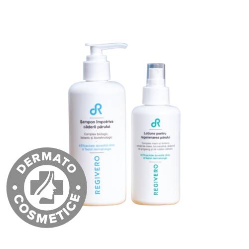Pachet pentru ingrijirea parului anti-cadere Sampon 250ml + Lotiune 150ml, Regivero