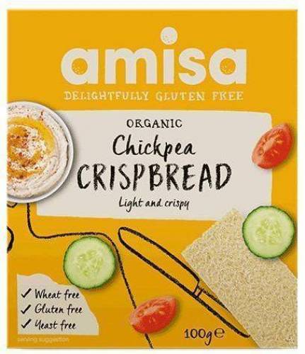 Crispbread (painici) cu naut fara gluten eco-bio 100g, Amisa
