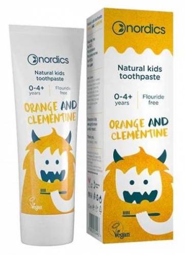 Pasta de dinti naturala pentru copii Portocale si Clementine 50ml, Nordics Oral Care