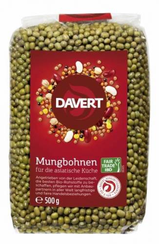 Fasole mung, eco-bio, Fairtrade, 500g - DAVERT