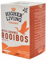 Ceai ROOIBOS si CARAMEL eco-bio, 20 plicuri, Higher Living