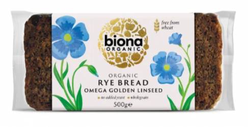 Paine integrala de secara cu seminte de in eco-bio 500g - Biona
