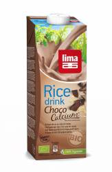 Lapte de orez cu ciocolata , soia si calciu bio 1l - Lima