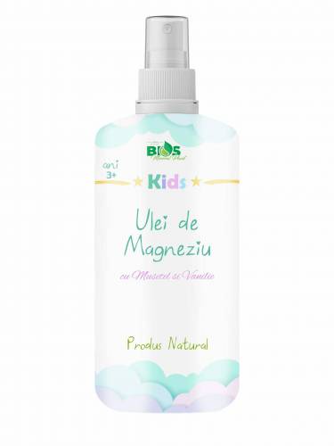 Ulei de Magneziu pentru Copii, cu Musetel si Vanilie, 100 ml, Bios Mineral Plant
