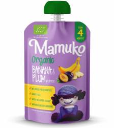 Piure de banane si prune, eco-bio, 100g Mamuko