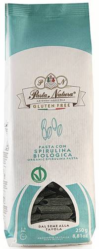 Paste din orez cu spirulina, fara gluten, eco-bio, 250g - Pasta Natura