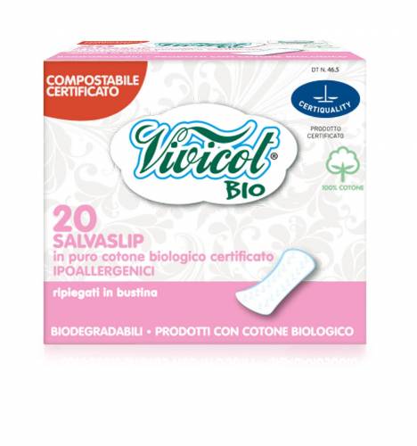 Protej slip din bumbac bio, hipoalergenic, compostabil, normal, 20buc - Vivicot