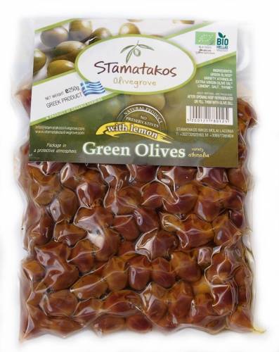 Masline verzi vidate eco-bio 250g - Stamatakos