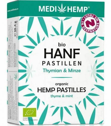 Tablete cu canepa, cimbru si menta, eco-bio 24tb, Medihemp