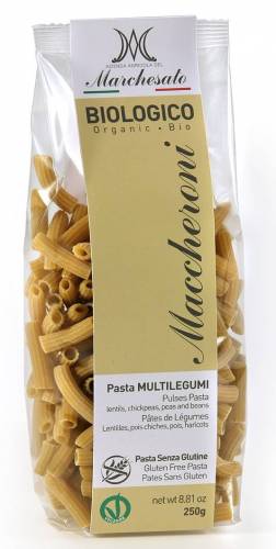 Paste maccheroni cu legume, fara gluten, eco-bio, 250g - Marchesato