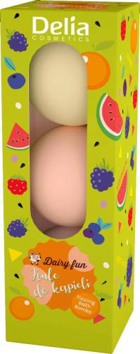 Bombe baie Pepene&Portocale&Fructe de padure Dairy fun, 3x100g, Delia Cosmetics