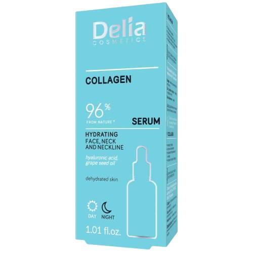 Ser pentru fata & decolteu Collagen Hydrating, 30ml, Delia Cosmetics