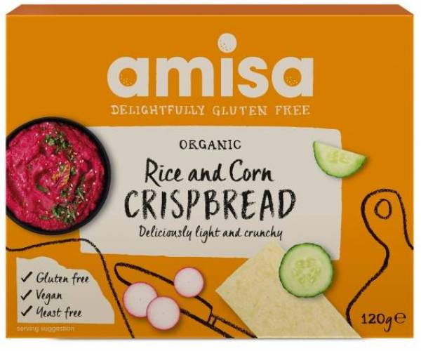 Crispbread (painici) din orez si porumb fara gluten eco-bio 150g - Amisa