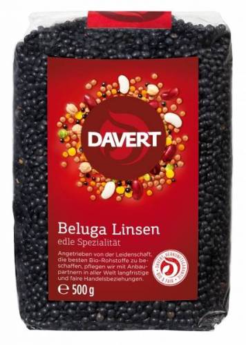 Linte neagra, eco-bio, Beluga, 500g - DAVERT