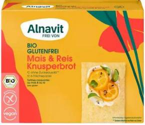 Crispbread (painici) din porumb si orez, fara gluten, eco-bio, 150g - Alnavit