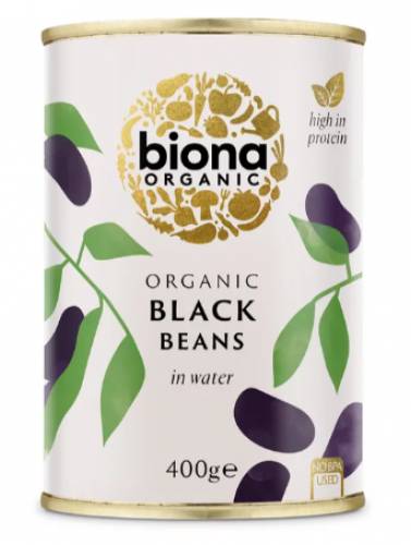 Fasole neagra boabe conserva eco-bio 400g - Biona