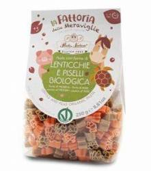 Paste cu faina de linte rosie si mazare verde, fara gluten, eco-bio, 250g - Pasta Natura