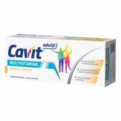 Cavit adulti multivitamine cu aroma vanilie - 20 tablete masticabile Biofarm