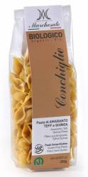 Paste conchiglie din amarant, teff si quinoa, fara gluten, eco-bio, 250g - Marchesato