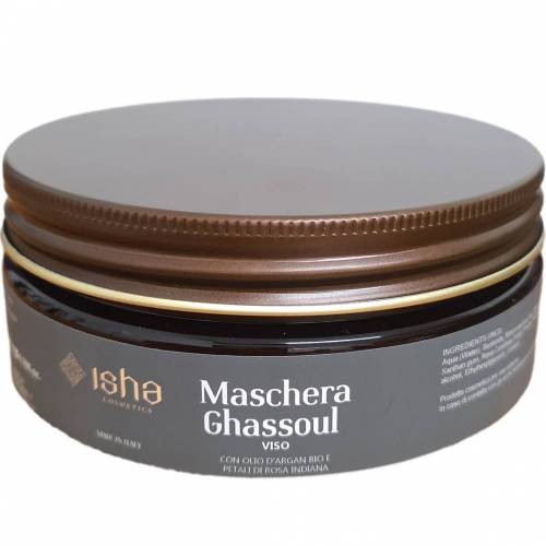 Masca pentru fata cu argila Ghassoul si ulei de argan, 200 ml, Isha