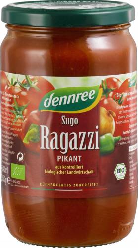 Sos de rosii picant Sugo Ragazzi, eco-bio, 660g - Dennree