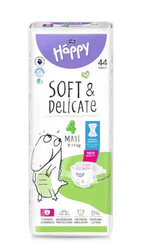 Scutece Happy 8-14kg Maxi 4, 44 bucati, Bella Baby