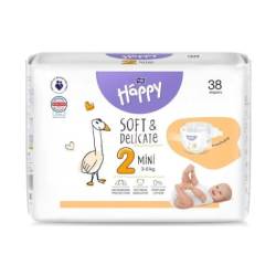 Scutece Happy Soft & Delicate Mini 3-6 kg, 38 bucati, Bella Baby