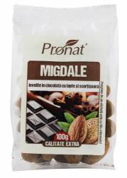 Migdale invelite in ciocolata cu lapte si scortisoara, 100g - Pronat