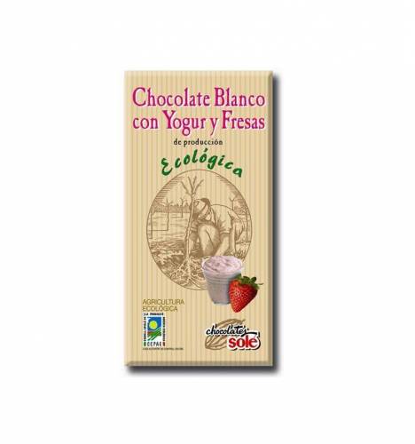CIOCOLATA ALBA BIO CU IAURT SI CAPSUNI 100g - Sole