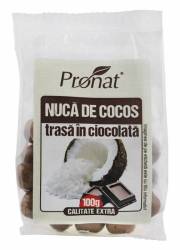Nuca de cocos trasa in ciocolata, 100g - Pronat