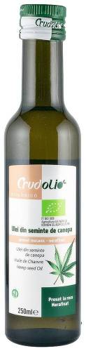 Ulei de canepa presat la rece 250ml - ECO-BIO - CRUDOLIO