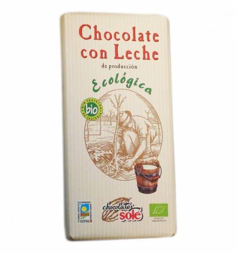 CIOCOLATA CU LAPTE BIO 100g - Sole