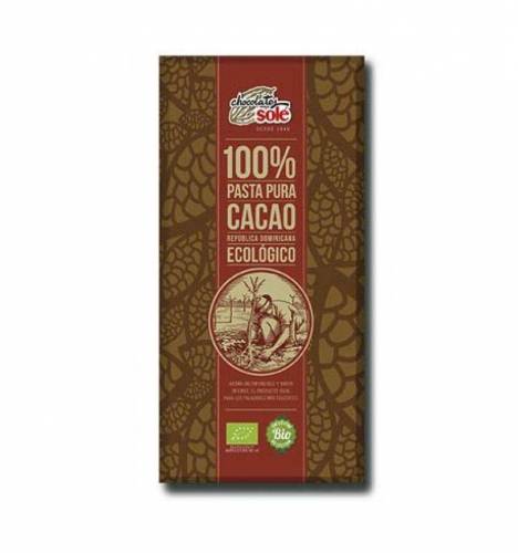 CIOCOLATA NEAGRA BIO 100% CACAO 100g - Sole
