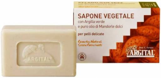Sapun vegetal - cu argila verde si migdale dulci, 100g - Argital