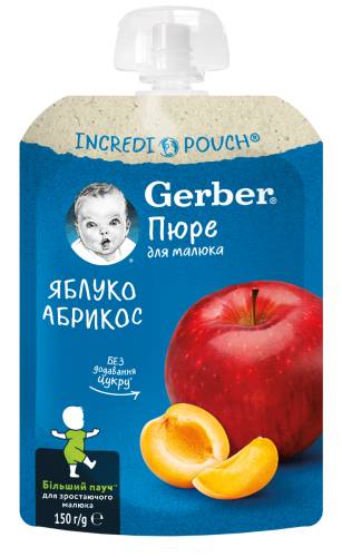 Piure din mar si caise +6 luni, 150g, Gerber