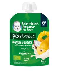Pouch din mango si gutui Bio de la 6 luni, 80g, Gerber