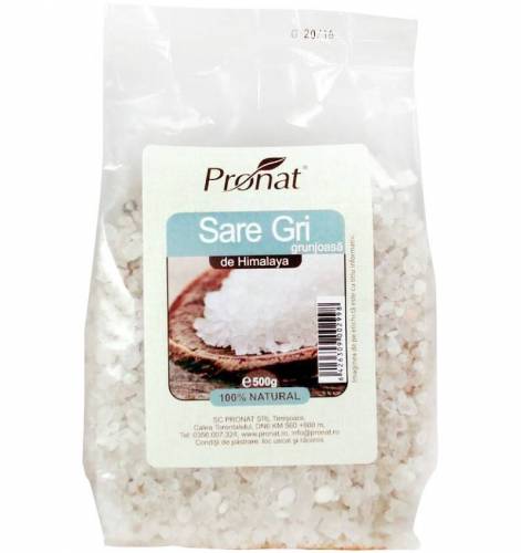 Sare de Himalaya gri grunjoasa 500g - Pronat