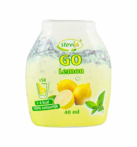 Indulcitor pe baza de stevia cu aroma de lamaie, 40ml - SteviJa GO