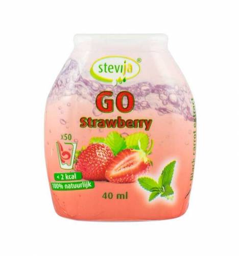 SteviJa GO - Indulcitor pe baza de stevia cu aroma de capsuni, 40ml - Stevija
