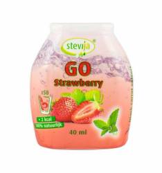 SteviJa GO - Indulcitor pe baza de stevia cu aroma de capsuni, 40ml - Stevija